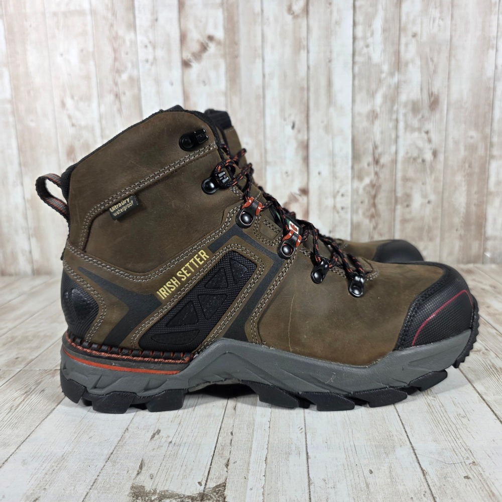 Irish Setter Kasota 83602 Mens 10 D Waterproof Composite‎ Toe Work Boots Brown